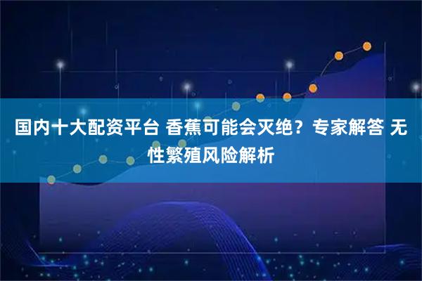 国内十大配资平台 香蕉可能会灭绝？专家解答 无性繁殖风险解析